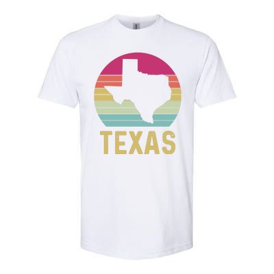 Texas Retro Logo Art Softstyle CVC T-Shirt