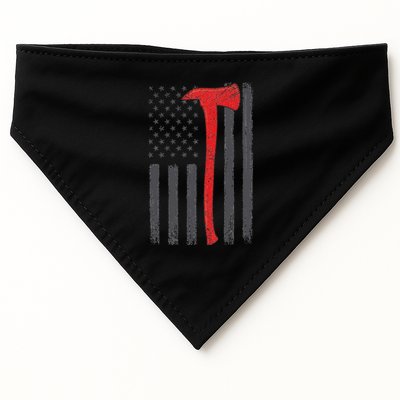 Thin Red Line Flag Firefighter Axe Vintage Fire Fighter Flag USA-Made Doggie Bandana