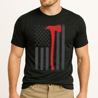 Thin Red Line Flag Firefighter Axe Vintage Fire Fighter Flag Performance Shirt