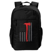 Thin Red Line Flag Firefighter Axe Vintage Fire Fighter Flag Backpack