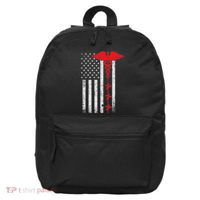 Thin Red Line Usa Flag Nurse 16 in Basic Backpack