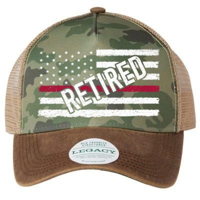 Thin Red Line Flag Retired Firefighter Retiret Fire Servi Gift Legacy Tie Dye Trucker Hat