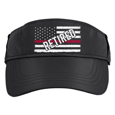 Thin Red Line Flag Retired Firefighter Retiret Fire Servi Gift Adult Drive Performance Visor