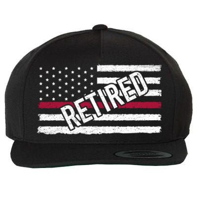 Thin Red Line Flag Retired Firefighter Retiret Fire Servi Gift Wool Snapback Cap