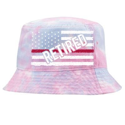 Thin Red Line Flag Retired Firefighter Retiret Fire Servi Gift Tie-Dyed Bucket Hat