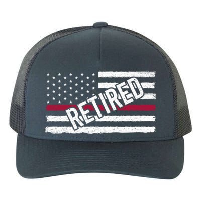 Thin Red Line Flag Retired Firefighter Retiret Fire Servi Gift Yupoong Adult 5-Panel Trucker Hat