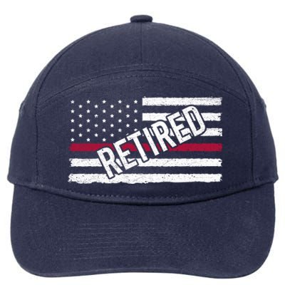 Thin Red Line Flag Retired Firefighter Retiret Fire Servi Gift 7-Panel Snapback Hat