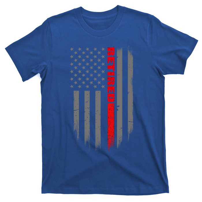 Thin Red Line Flag Retired Firefighter Gift T-Shirt