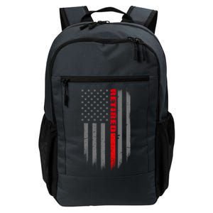 Thin Red Line Flag Retired Firefighter Gift Daily Commute Backpack