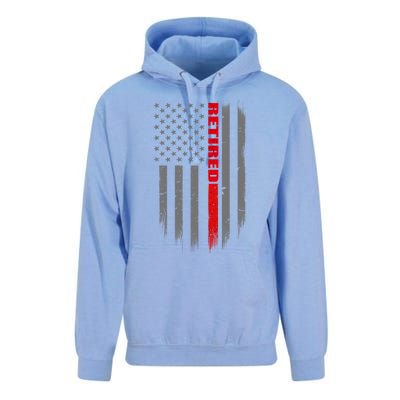 Thin Red Line Flag Retired Firefighter Gift Unisex Surf Hoodie