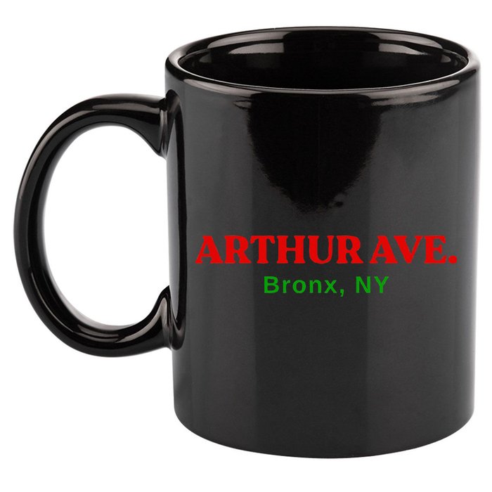 The Real Little Italy Arthur Ave Bronx Ny 11oz C Handle Ceramic Mug