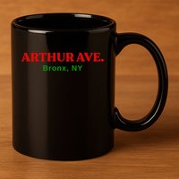 The Real Little Italy Arthur Ave Bronx Ny 11oz C Handle Ceramic Mug