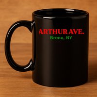 The Real Little Italy Arthur Ave Bronx Ny 11oz C Handle Ceramic Mug