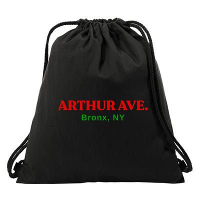 The Real Little Italy Arthur Ave Bronx Ny Drawstring Bag