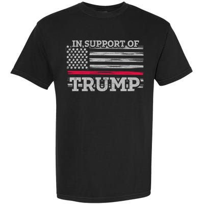 Thin Red Line In Support Of Trump Fire Fighters Cool Gift Garment-Dyed Heavyweight T-Shirt