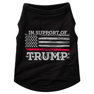 Thin Red Line In Support Of Trump Fire Fighters Cool Gift Doggie Tank