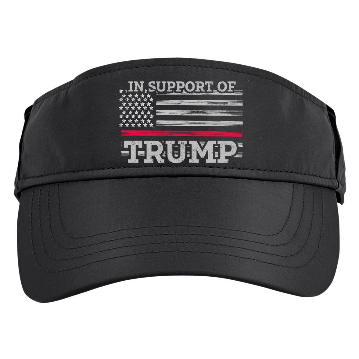 Thin Red Line In Support Of Trump Fire Fighters Cool Gift Adult Drive Performance Visor