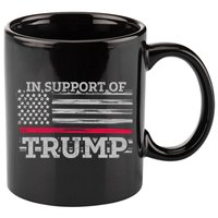 Thin Red Line In Support Of Trump Fire Fighters Cool Gift 11oz C Handle Ceramic Mug