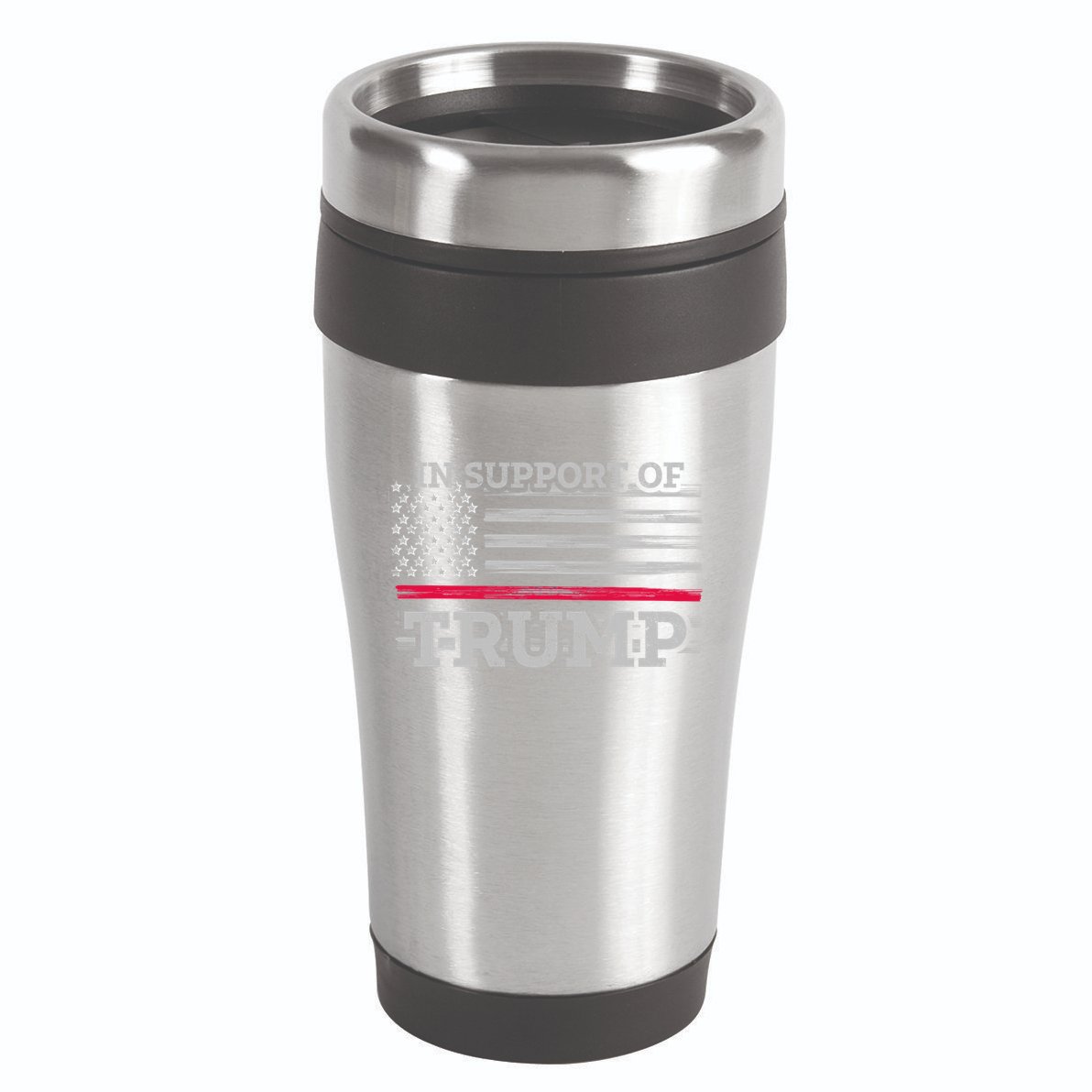 Thin Red Line In Support Of Trump Fire Fighters Cool Gift 16oz Travel Tumbler