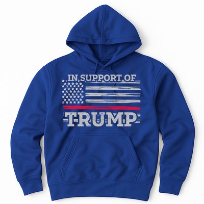 Thin Red Line In Support Of Trump Fire Fighters Cool Gift Hoodie