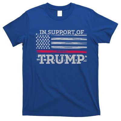 Thin Red Line In Support Of Trump Fire Fighters Cool Gift T-Shirt