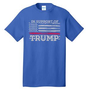 Thin Red Line In Support Of Trump Fire Fighters Cool Gift Tall T-Shirt