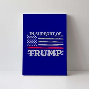 Thin Red Line In Support Of Trump Fire Fighters Cool Gift Canvas