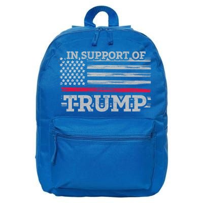 Thin Red Line In Support Of Trump Fire Fighters Cool Gift 16 in Basic Backpack