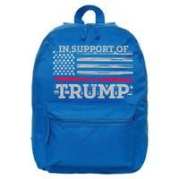 Thin Red Line In Support Of Trump Fire Fighters Cool Gift 16 in Basic Backpack