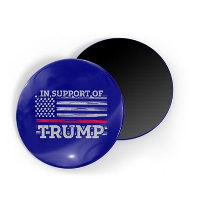 Thin Red Line In Support Of Trump Fire Fighters Cool Gift Magnet