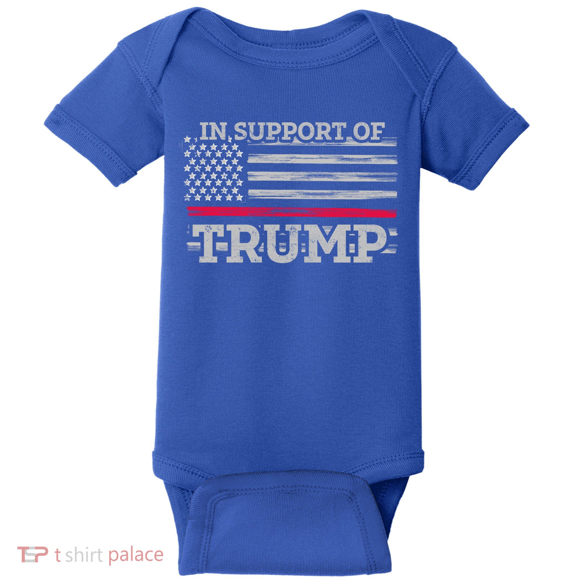 Thin Red Line In Support Of Trump Fire Fighters Cool Gift Baby Bodysuit