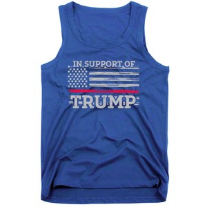 Thin Red Line In Support Of Trump Fire Fighters Cool Gift Tank Top