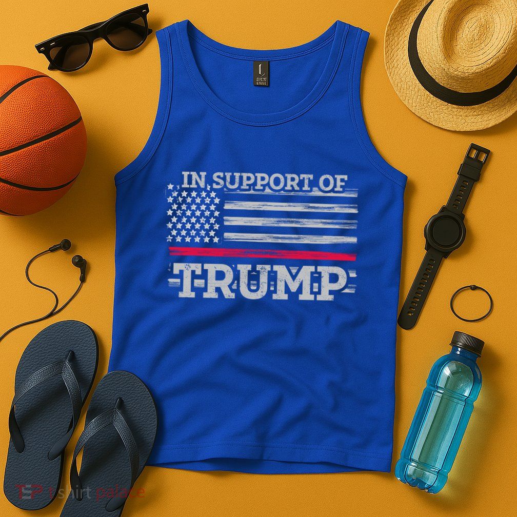 Thin Red Line In Support Of Trump Fire Fighters Cool Gift Tank Top