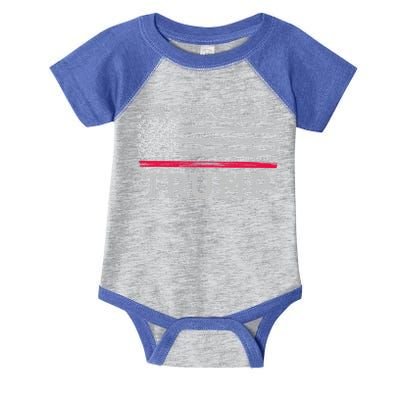 Thin Red Line In Support Of Trump Fire Fighters Cool Gift Infant Baby Jersey Bodysuit