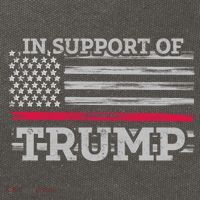 Thin Red Line In Support Of Trump Fire Fighters Cool Gift Cotton Canvas Backpack