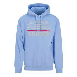 Thin Red Line In Support Of Trump Fire Fighters Cool Gift Unisex Surf Hoodie