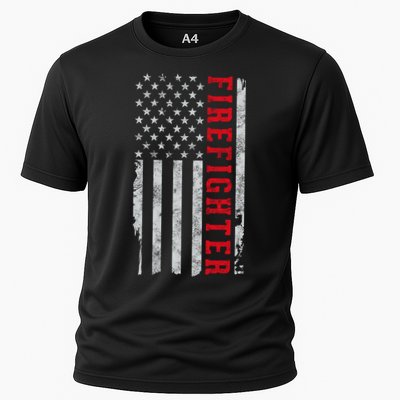 Thin Red Line Usa Flag Firefighter Gift For 4th Of July Gift Performance Shirt