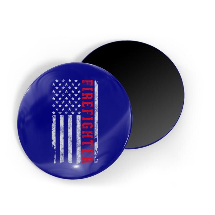Thin Red Line Usa Flag Firefighter Gift For 4th Of July Gift Magnet