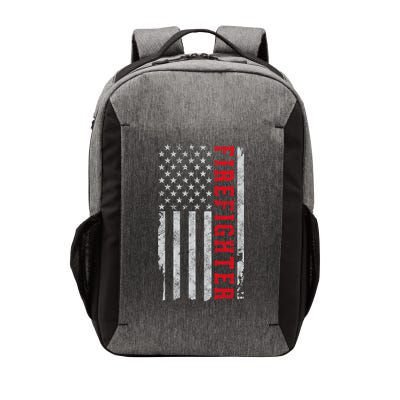 Thin Red Line Usa Flag Firefighter Gift For 4th Of July Gift Vector Backpack