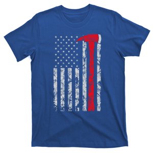 Thin Red Line Axe American Flag Patriot Firefighter Gift T-Shirt