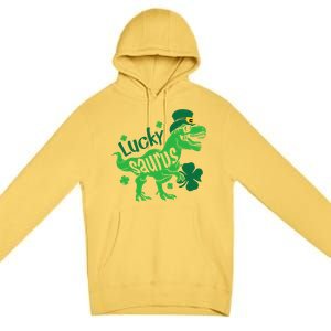 T Rex Lucky Saurus Rex St Patricks Day Premium Pullover Hoodie