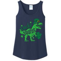 T Rex Lucky Saurus Rex St Patricks Day Ladies Essential Tank