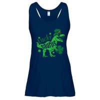 T Rex Lucky Saurus Rex St Patricks Day Ladies Essential Flowy Tank