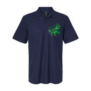 T Rex Lucky Saurus Rex St Patricks Day Softstyle Adult Sport Polo