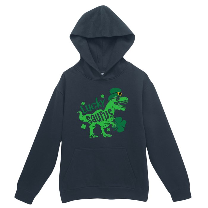 T Rex Lucky Saurus Rex St Patricks Day Urban Pullover Hoodie