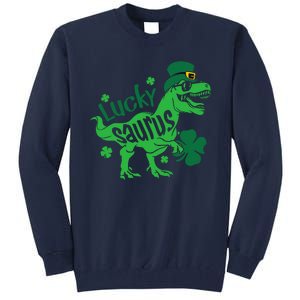 T Rex Lucky Saurus Rex St Patricks Day Tall Sweatshirt