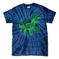 T Rex Lucky Saurus Rex St Patricks Day Tie-Dye T-Shirt