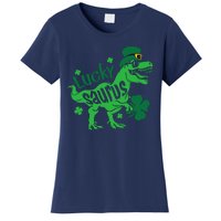 T Rex Lucky Saurus Rex St Patricks Day Women's T-Shirt