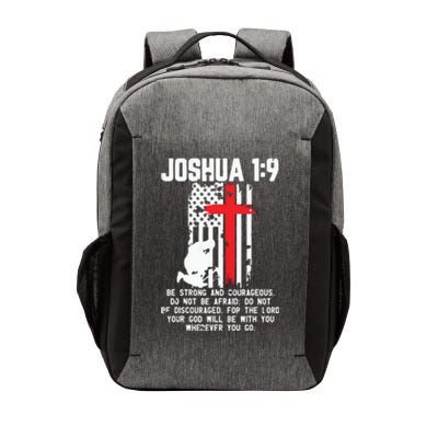 Thin Red Line Firefighter Cross Bible Verse Christian Vector Backpack