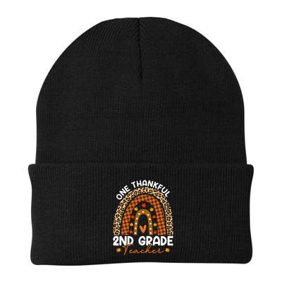 Thanksgiving Rainbow Leopard One Thankful 2nd Grade Teacher Gift Beanie
